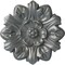 Ekena Millwork Emery Leaf Ceiling Medallion, Hand-Painted Platinum, 7 5/8"OD x 1"P CM07EMPLS - alternate 1
